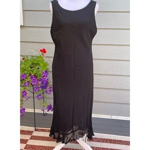 Donna‎ Ricco NY Black Sleeveless Crepe Dress Size 12